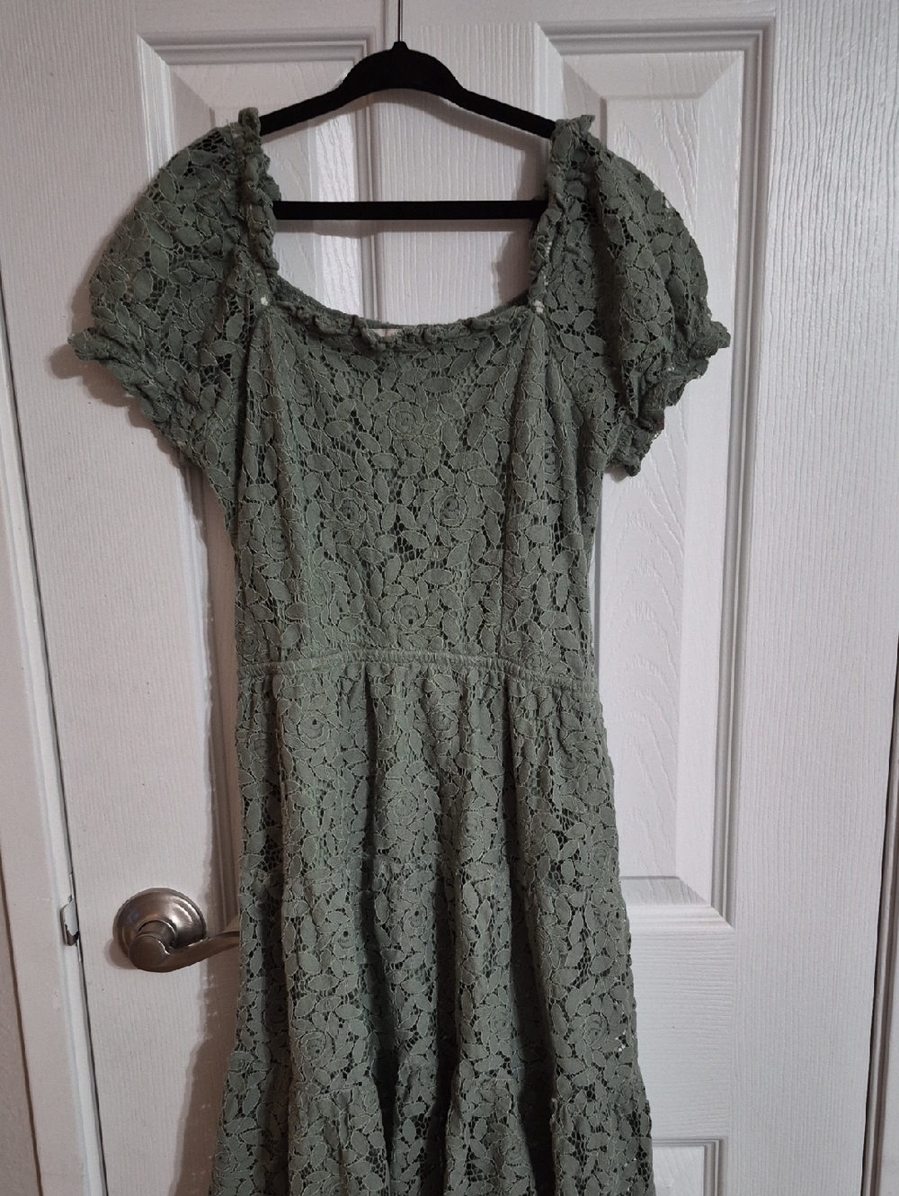 Matteau Girls Sage Green Lace Dress